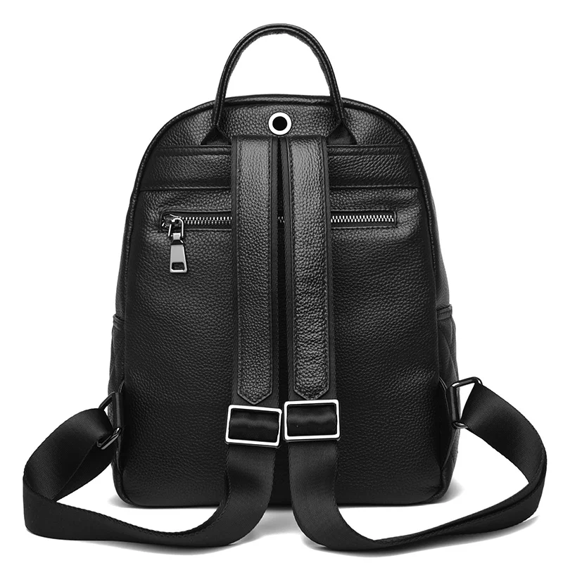 Cowhide Shoulder Backpack High-Capacity Ladies 2023 Women\'s Travel Summer Chest Bag Fashion For Girls One Shoulder Three Uses