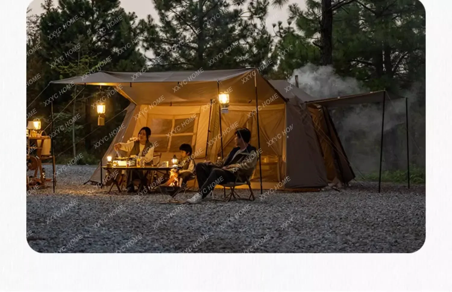 Outdoor Camping Camping Rainproof and Sun Protection Two Bedrooms and One Living Room Outdoor Quickly Open Portable Equipment