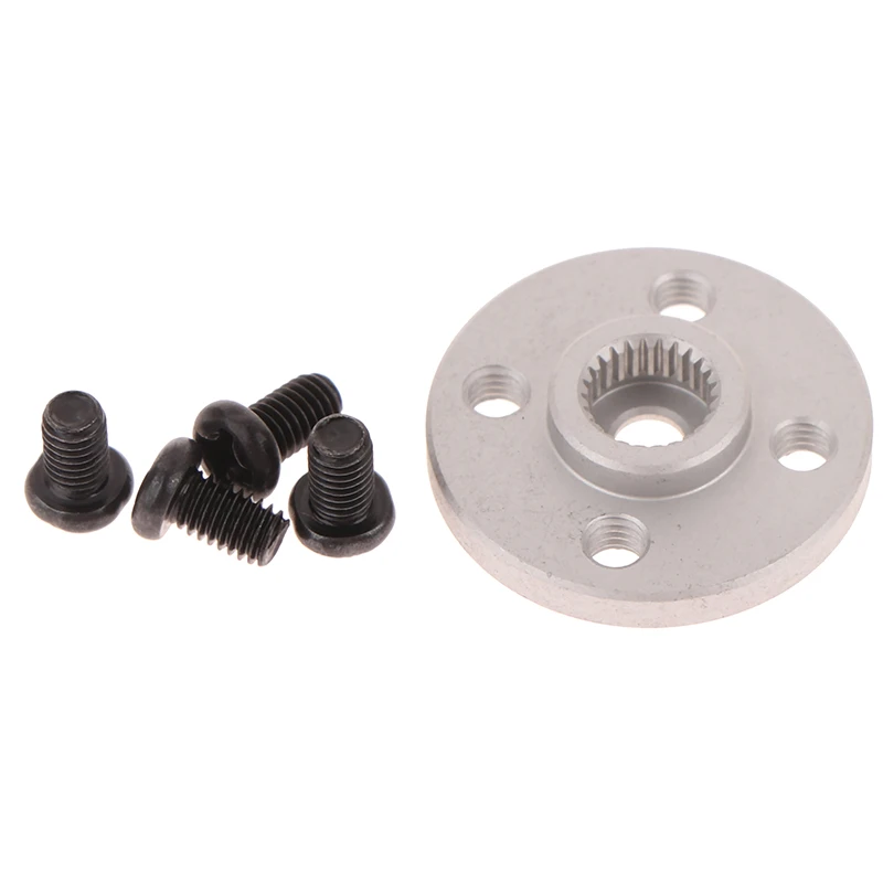 5 conjuntos de disco de engrenagem de direção de liga de alumínio stent 25t servo braço tipo redondo para mg995 mg996r rc robô conector de motor de carro