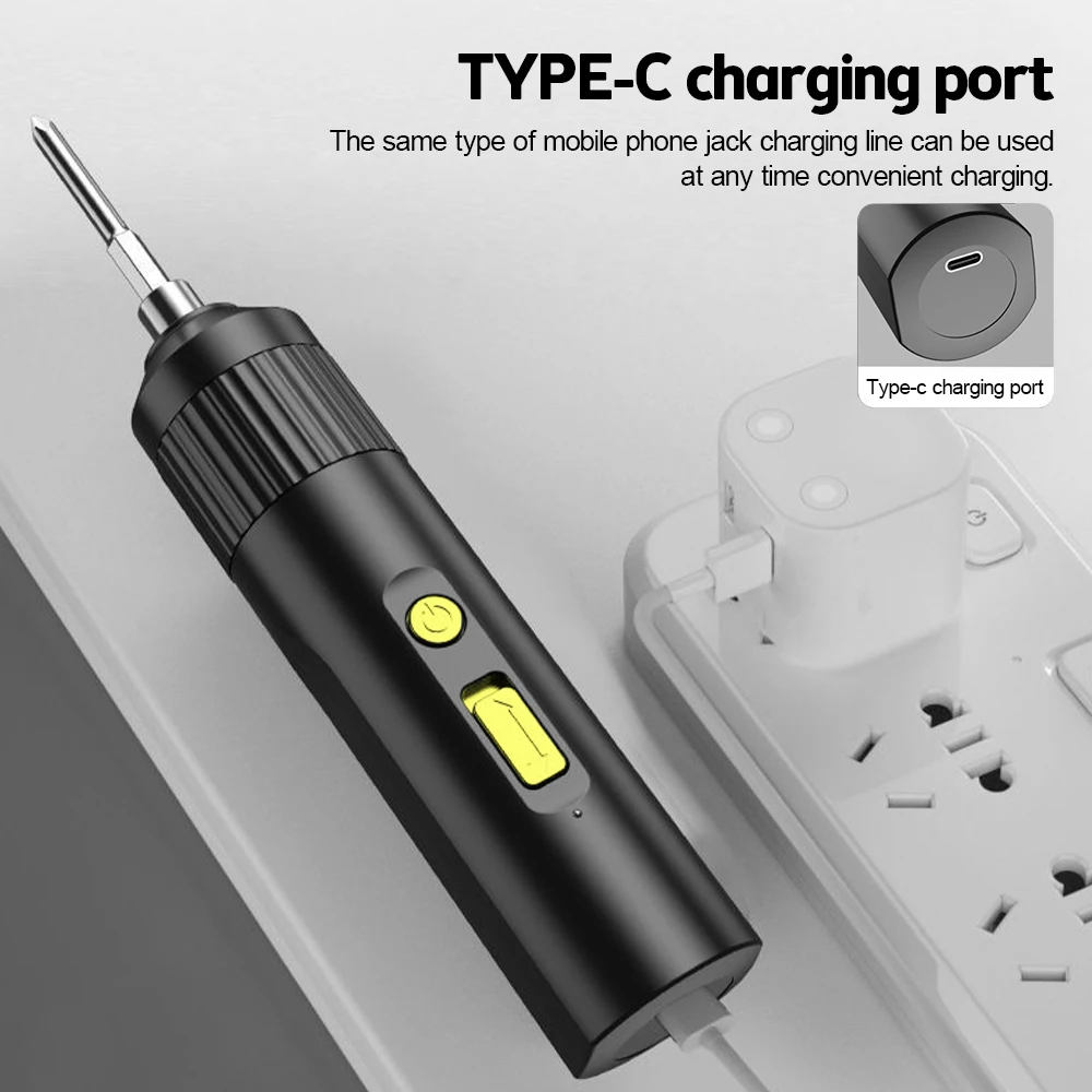 Portable Mini Electric Screwdriver Smart Cordless Automatic Screwdriver Multi-function Bits Portable Power Tools Set With Bits