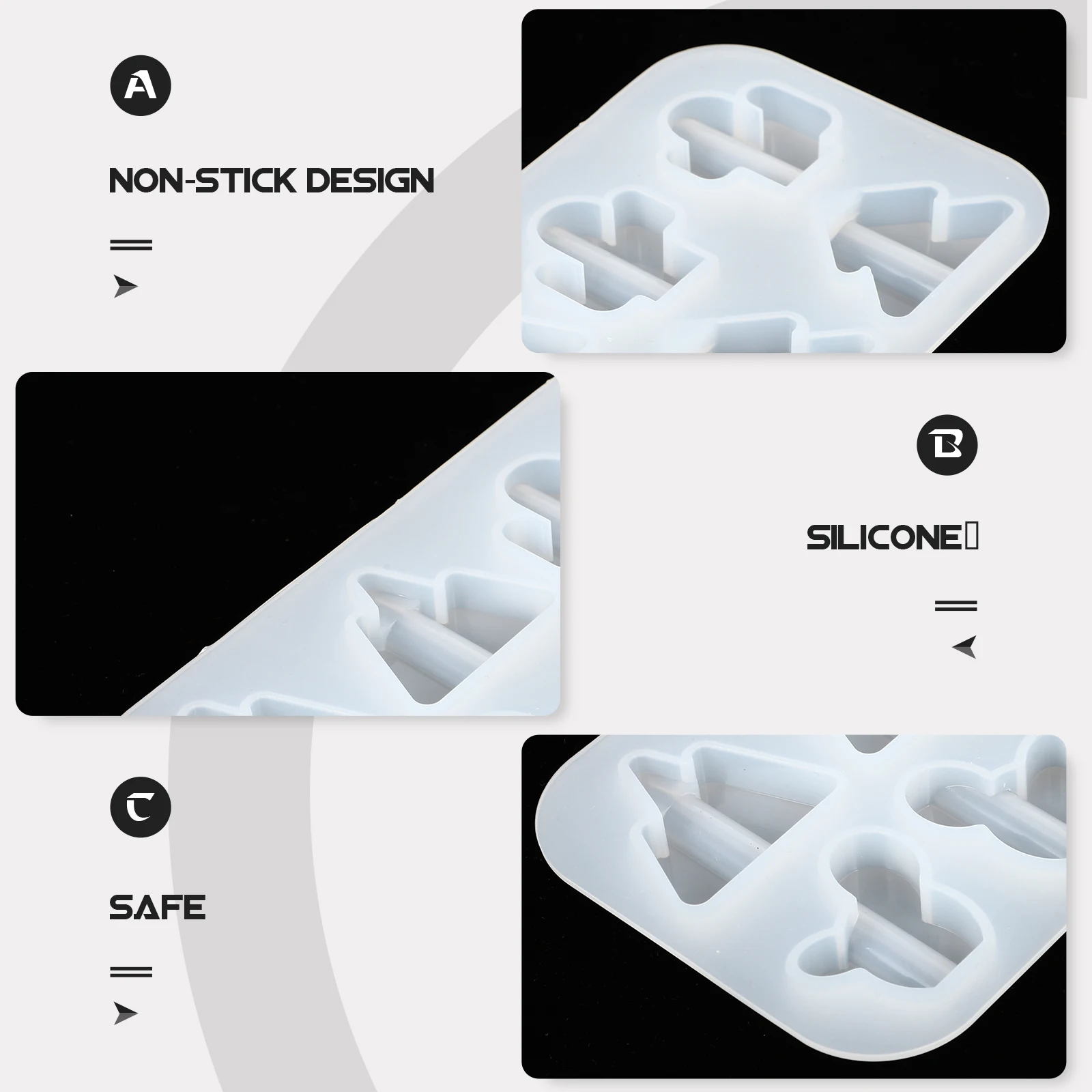 

1pc Straw Accessory Mold Epoxy Resin Non-Stick Silicone Diy Topper Mold For Handmade Decorative Crafts Easy Clean