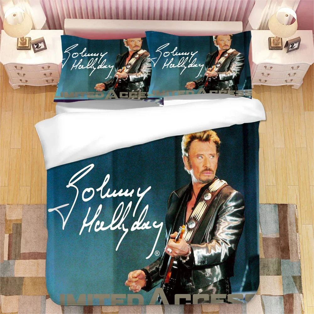 Johnny Hallyday Bedding Set Duvet Cover Bedroom Comforter Covers Single Twin King ​Size Quilt Cover Home Textile 2/3PCS