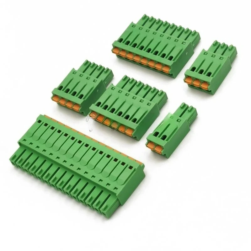 5Pcs 15EDGKN 3.5 mm /3.81mm Screw-free PCB wiring plug KF2EDGKN  terminal block