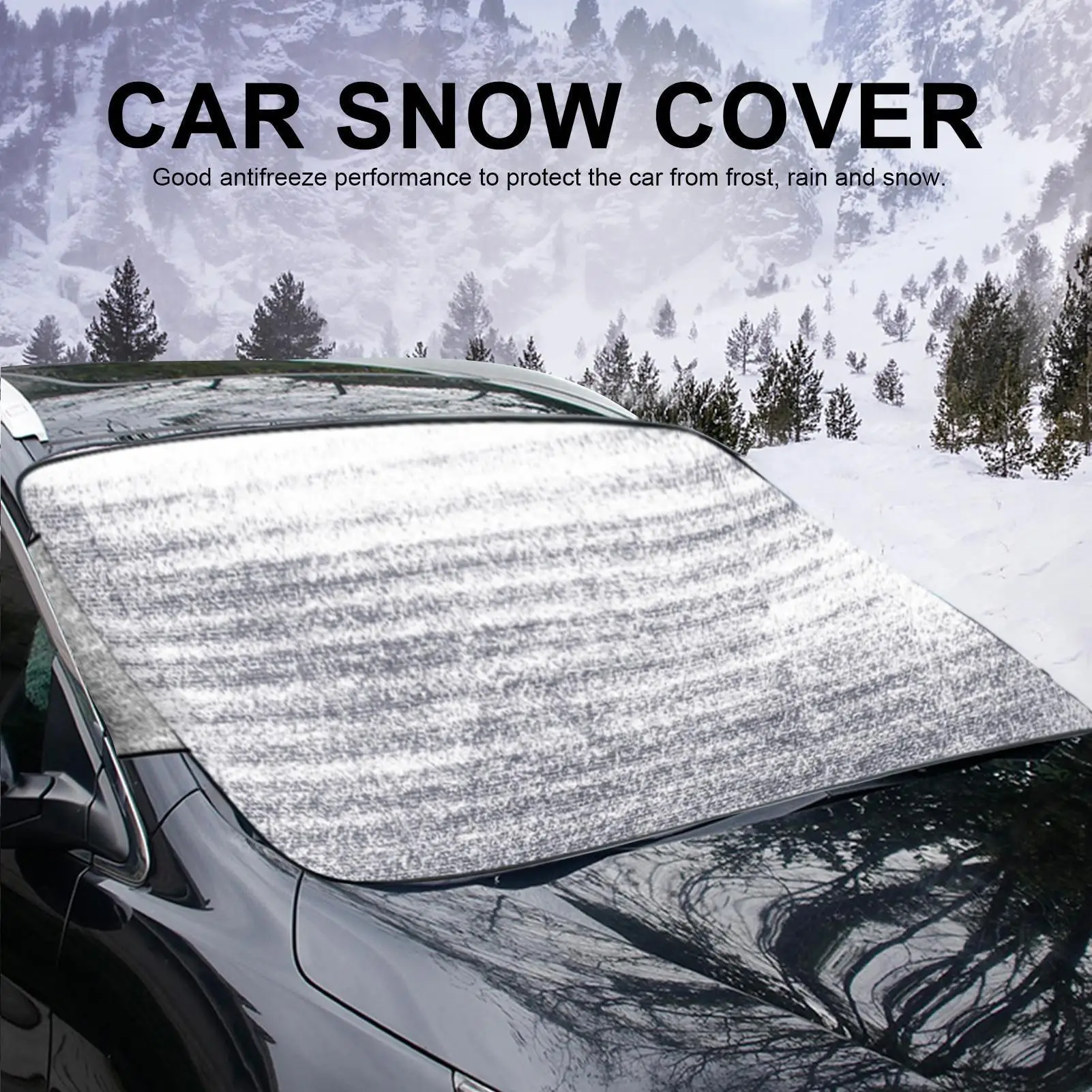 Cubierta de ventana de coche para nieve y hielo, cubierta de nieve para ventana delantera de coche, bloqueador solar para vehículo todo tipo de clima, Protector anticongelante Exterior para
