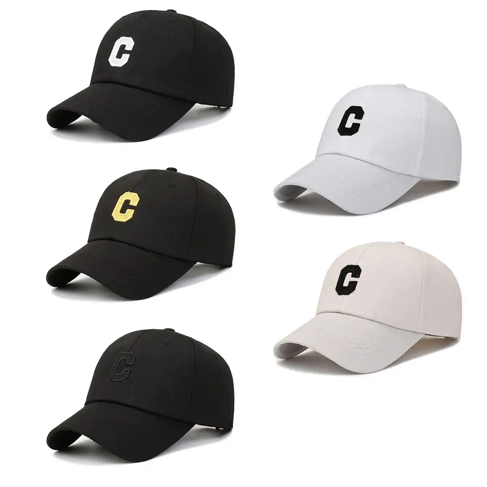 القبعات للرجال جديد C رسالة مطرزة قبعة بيسبول Kpop أزياء زوجين Snapback قبعة الرجال والنساء قبعات للحماية من الشمس
