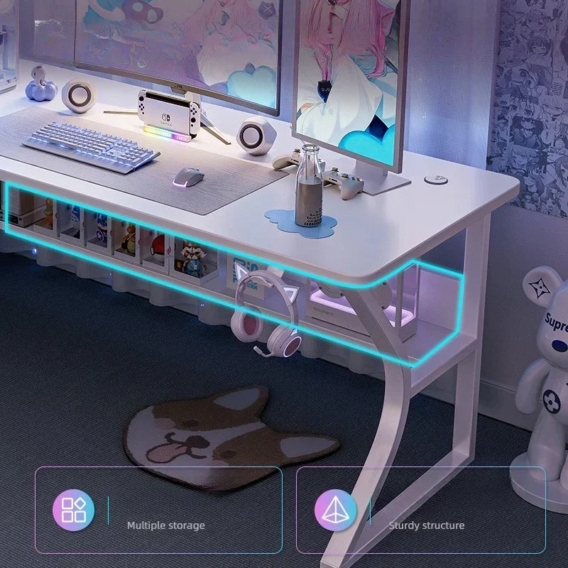 게임용 컴퓨터 책상 의자 세트 홈 오피스 연구 침실 간단한 인체 공학적 현대식 노트북 테이블 Muebles 사무실 홈 가구