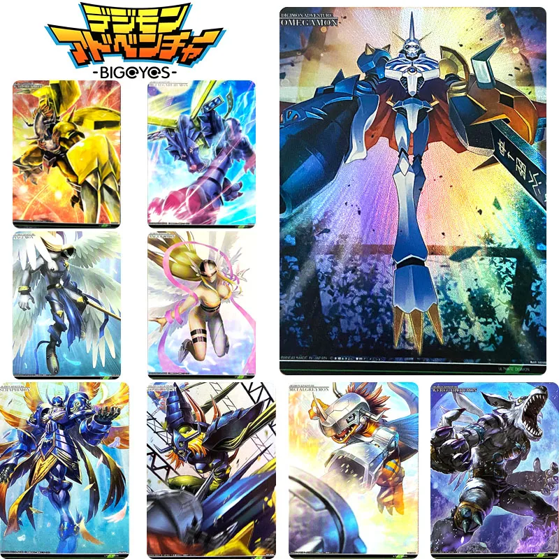 9Pcs/set Digimon Adventure Shinegreymon Victory Greymon DIY Homemade Flash Card Christmas Birthday Gift Toys Collection Card