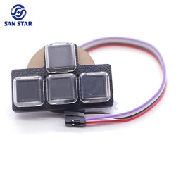 Excellence Mixbox WASD Movement Keys with LED Lights for Arcade Hitbox Fightstick Convert Traditional Japanese Style Joystick