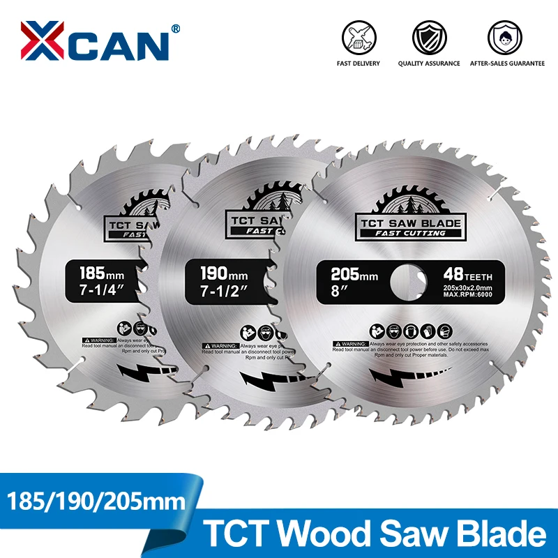 Tarcza do piły tarczowej XCAN z węglikiem spiekanym do cięcia drewna TCT, tarcza do cięcia drewna, narzędzia do obróbki drewna 184 190 205mm