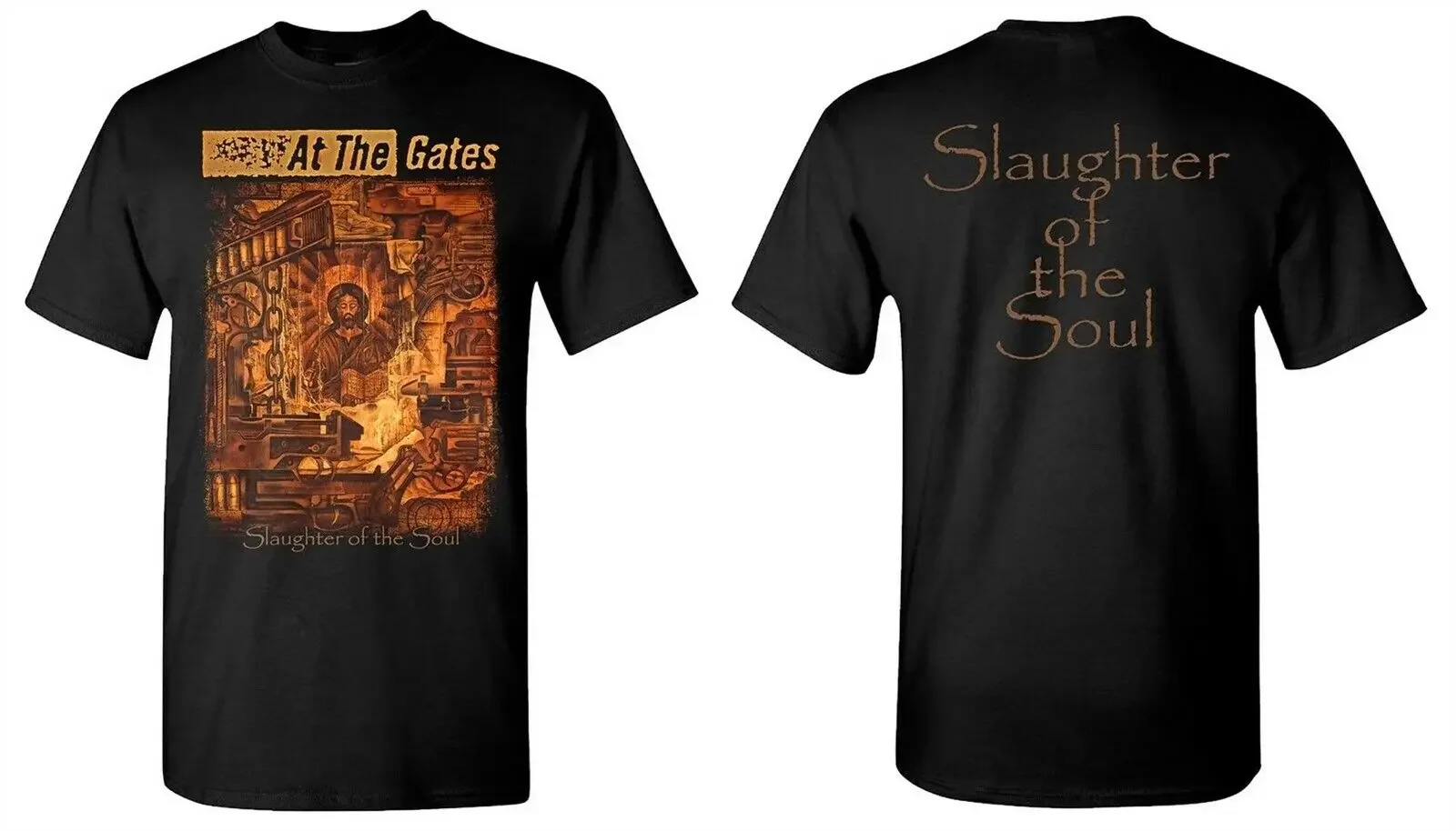 AT THE GATES cd cvr SLAUGHTER OF THE SOUL 2-SIDED Official SHIRT LRG new