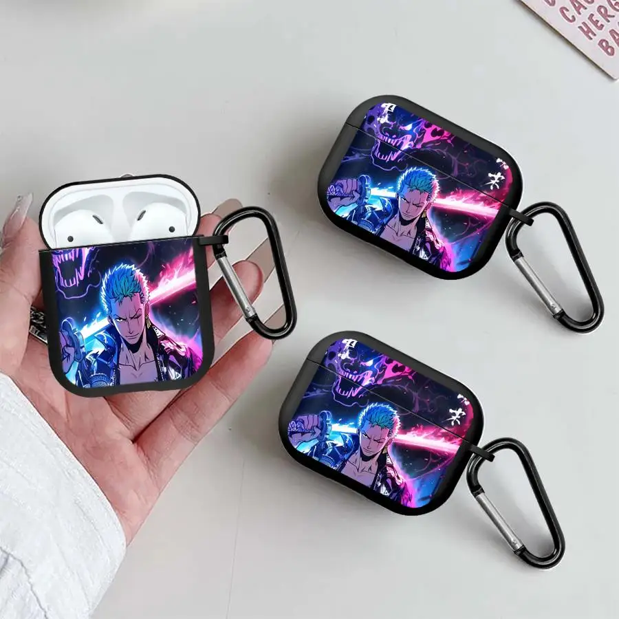 Hülle für Airpods 1 2 3 Pro Pro2 4 Pro3 Kopfhörerhüllen Cover One Piece Classic Zoro