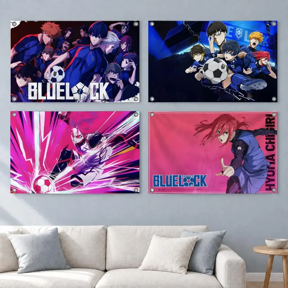 Trending Anime Blue Lock Flags Indoor Outdoor Wall Banner Home Room Decor Hanging Art Backdrop