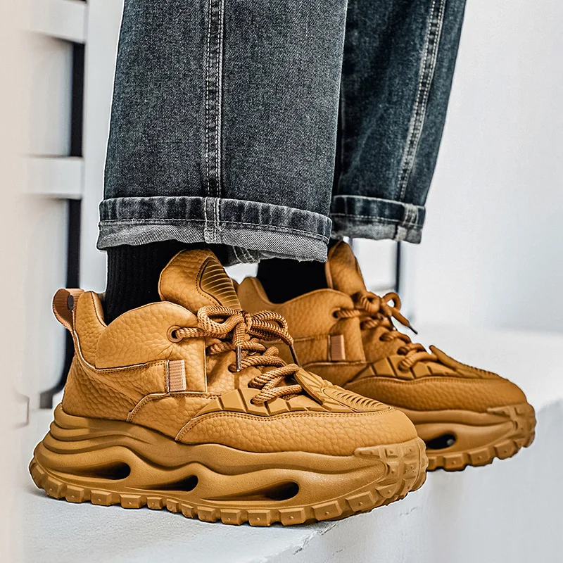 

Men Sneakers Brand Design Black Brown Fashion New Men's Chunky Sneakers Male Female Dad Shoes Trendy Girls Boys Casual Shoes