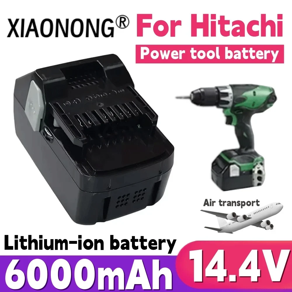 

6000mAh Rechargeable Battery For Hitachi 14.4v 6.0ah Replacement BSL1430 CJ14DSL BSL1440 CR14DSL BSL1415 Tool Battery