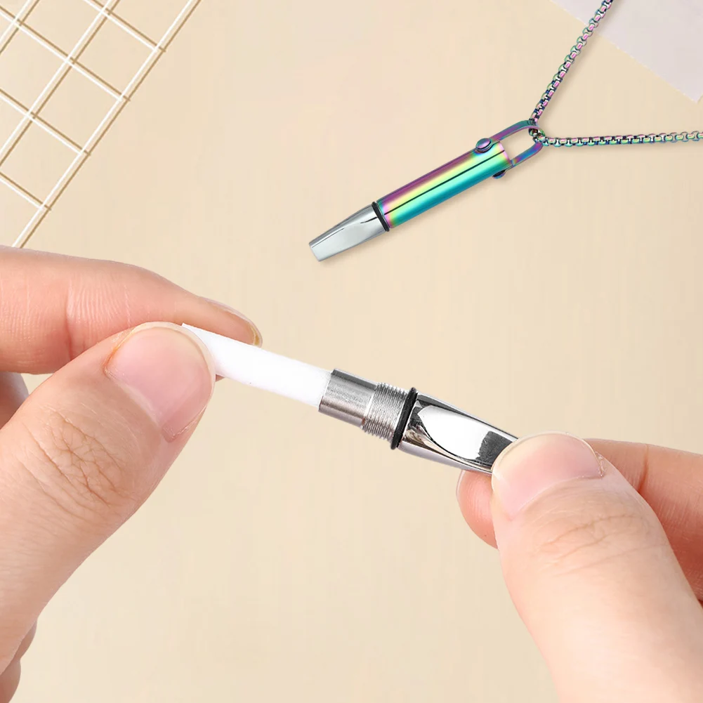 قلادة مساعدة مضادة للتدخين، قلادة عين النمر لتخفيف التوتر مع قلادة من القطن للتنفس والقلق للبالغين #5