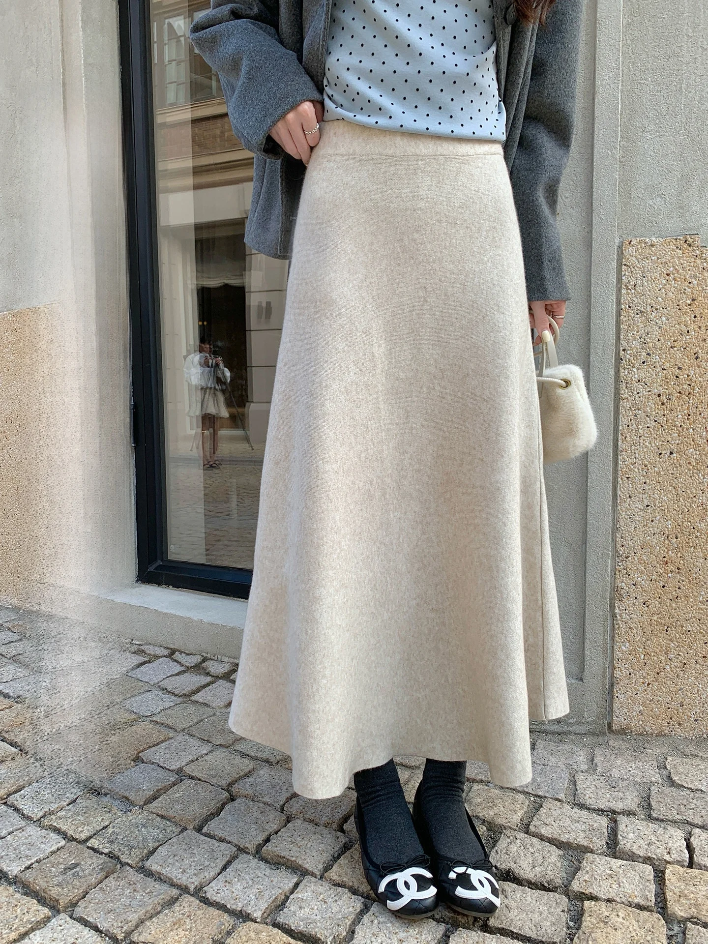 

Юбка женская трикотажная с завышенной талией, свободного кроя А-силуэта, длинная, в корейском стиле, из мягкой ткани, для повседневной носки, стройнящая фигуру