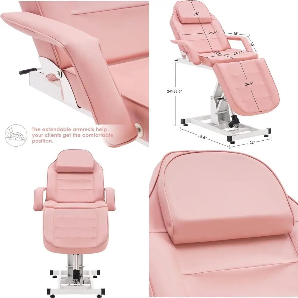 

Pink Adjustable Massage Bed with Facial Table for Beauty Equipment