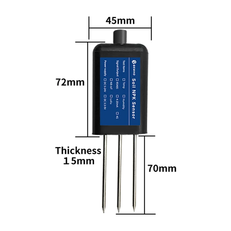 RS485 4-20mA Soil Temperature Humidity Moisture Conductivity Transmitter Soil Sensor Kit 3 Pin Soil PH Sensor