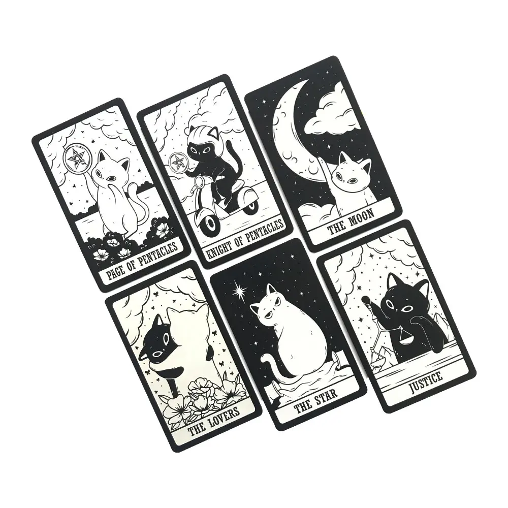 78 Card Deck Kitten Tarot Oracle Card Fate Divination Leisure Entertainment Family gatherings Tarot Card Game