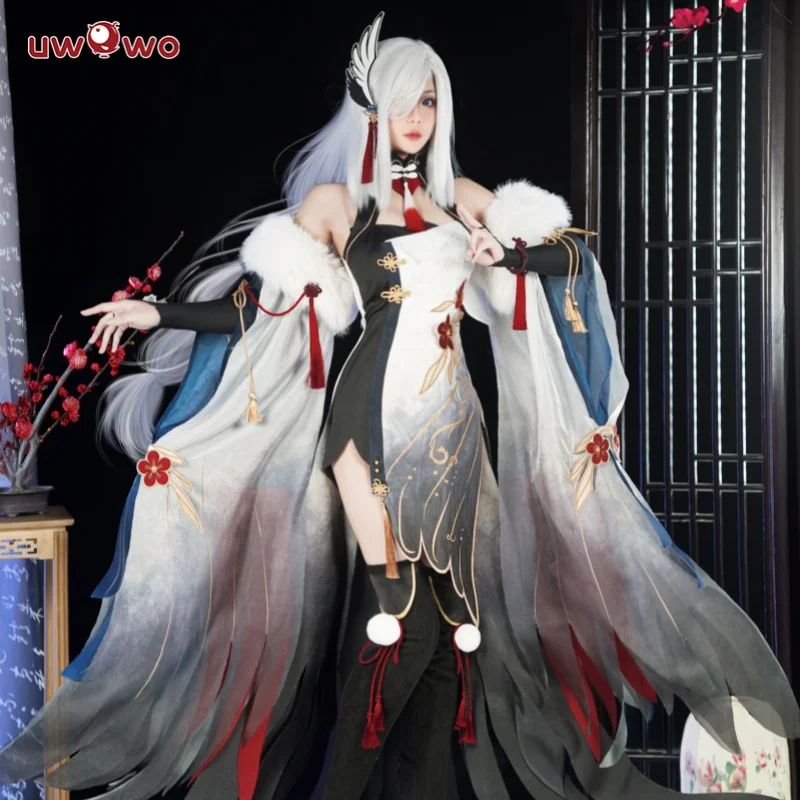 

IN STOCK UWOWO Shenhe Cosplay Genshin Impact Fanart Shenhe Plum Blossom Chinese Style Cosplay Bodysuit Halloween Costumes