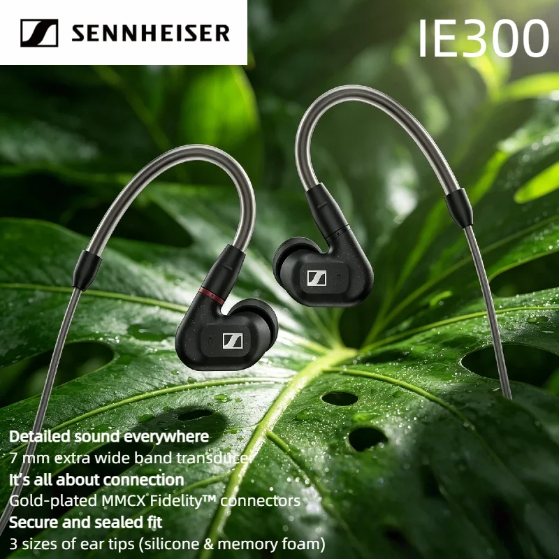 

Проводные стереонаушники-вкладыши Sennheiser IE300 True HIFI для спорта и активного отдыха, абсолютно новые, Prime Plus