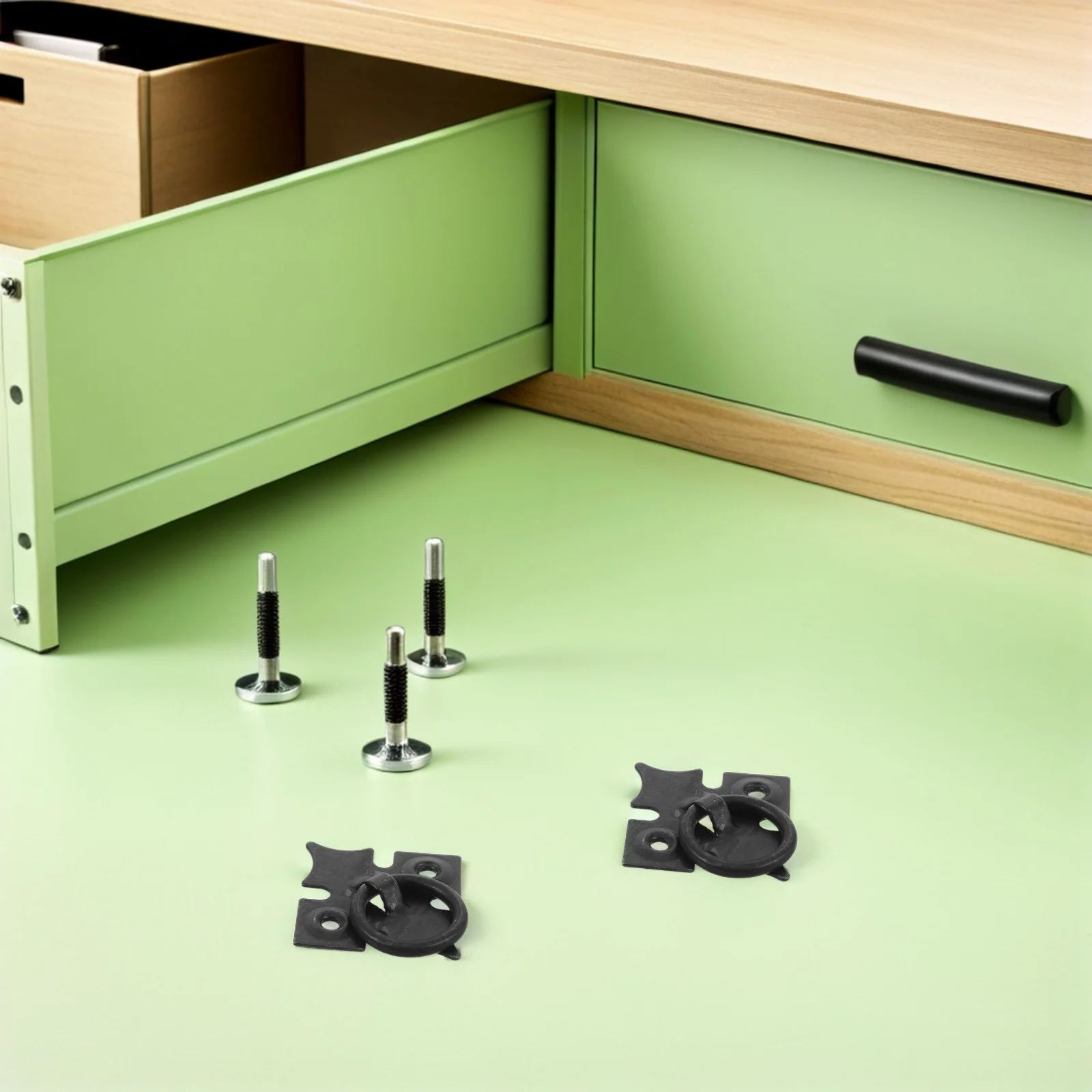 

4pcs Metal Cabinet Pull Handles 2.16X2.16'' Vintage Iron Drawer Pulls For Dresser Wardrobe Furniture Retro Kitchen Bathroom