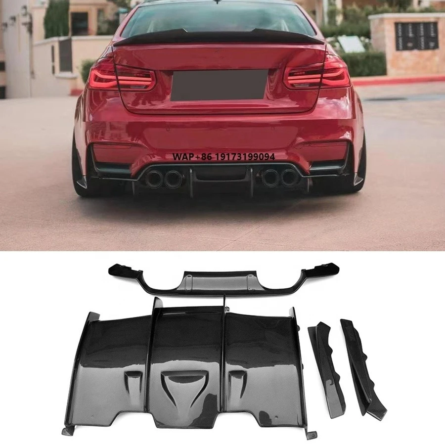 

PSM Style Carbon Fibre Bumper Diffuser for B-MW F80 F82 M3 M4 2014-2018 New Condition 4 Sets Rear Diffuser Body Kits