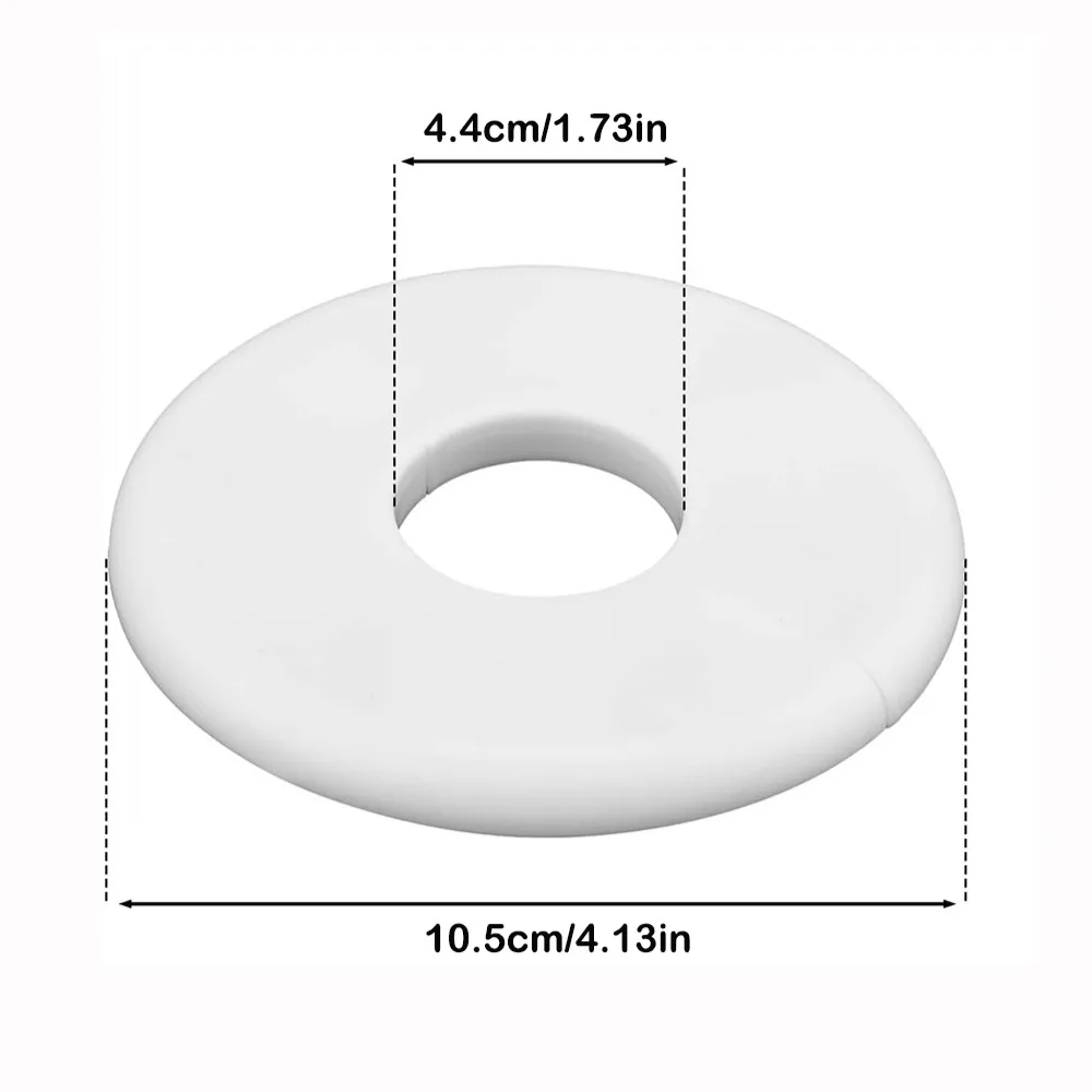 New Splittable Wall Hole Decorative Cover Self-adhesive White Wall Split Flange Round Pipe Wall Covers Plumbing Floor Ceiling