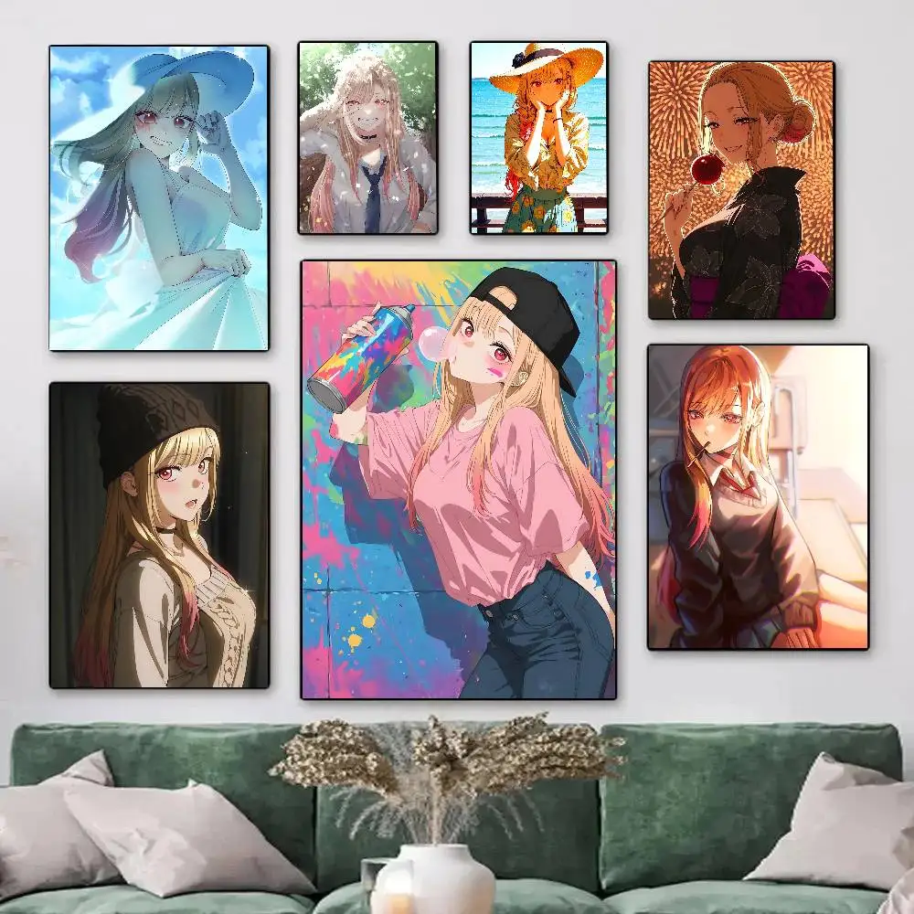 Kitagawa Marin My D-Dress-Up Darling Anime Posters HD Print Vintage Wall Art Decor for Home Study Room