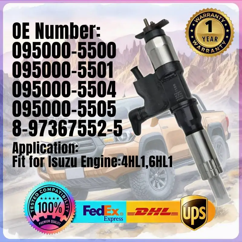 

Топливная форсунка 095000-5500 095000-5501 095000-5504 095000-5505 8-97367552-5 для двигателей Isuzu 4HL1 6HL1