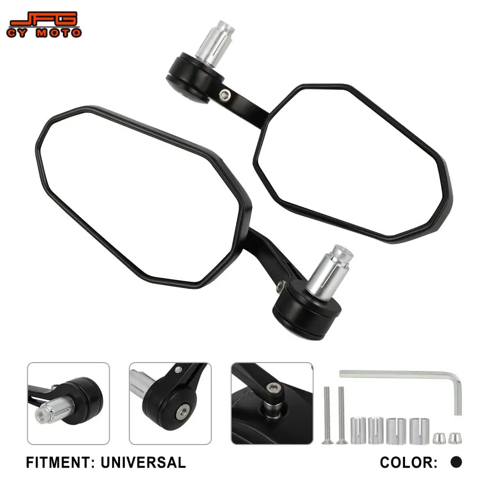 

Universal Motorcycle Rear View Mirrors For Most Bikes 360° Rotatable Wide Angle Dirt Bike Mirror Black Waterproof Off-Road Parts