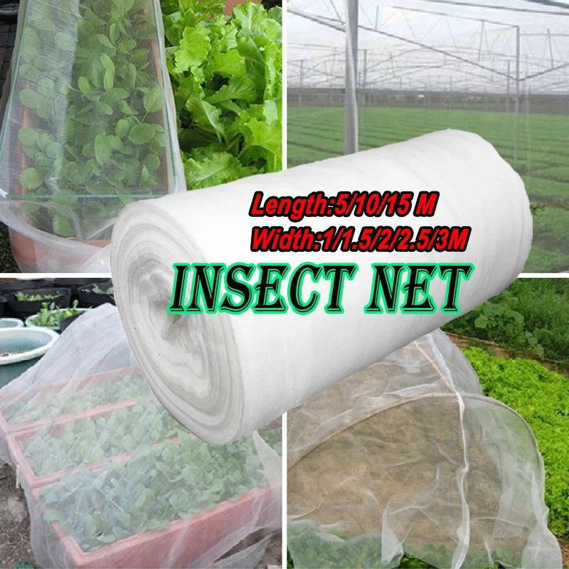 

Vegetables Plant Insect Protection Net Garden Fruit Care Cover Flowers Greenhouse Protective Net Pest Control Anti-Bird 60 Meshs