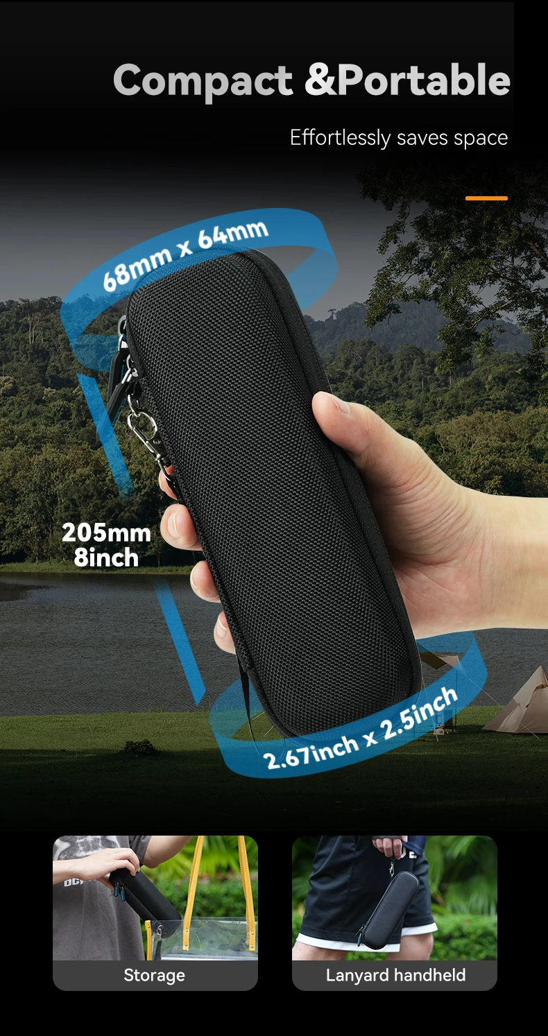 TELESIN Mini-Schutztasche für DJI Pocket 4 Pocket 3 Tragetasche Wasserdichte Aufbewahrungsbox für DJI Pocket 3 Zubehör – Detail 5