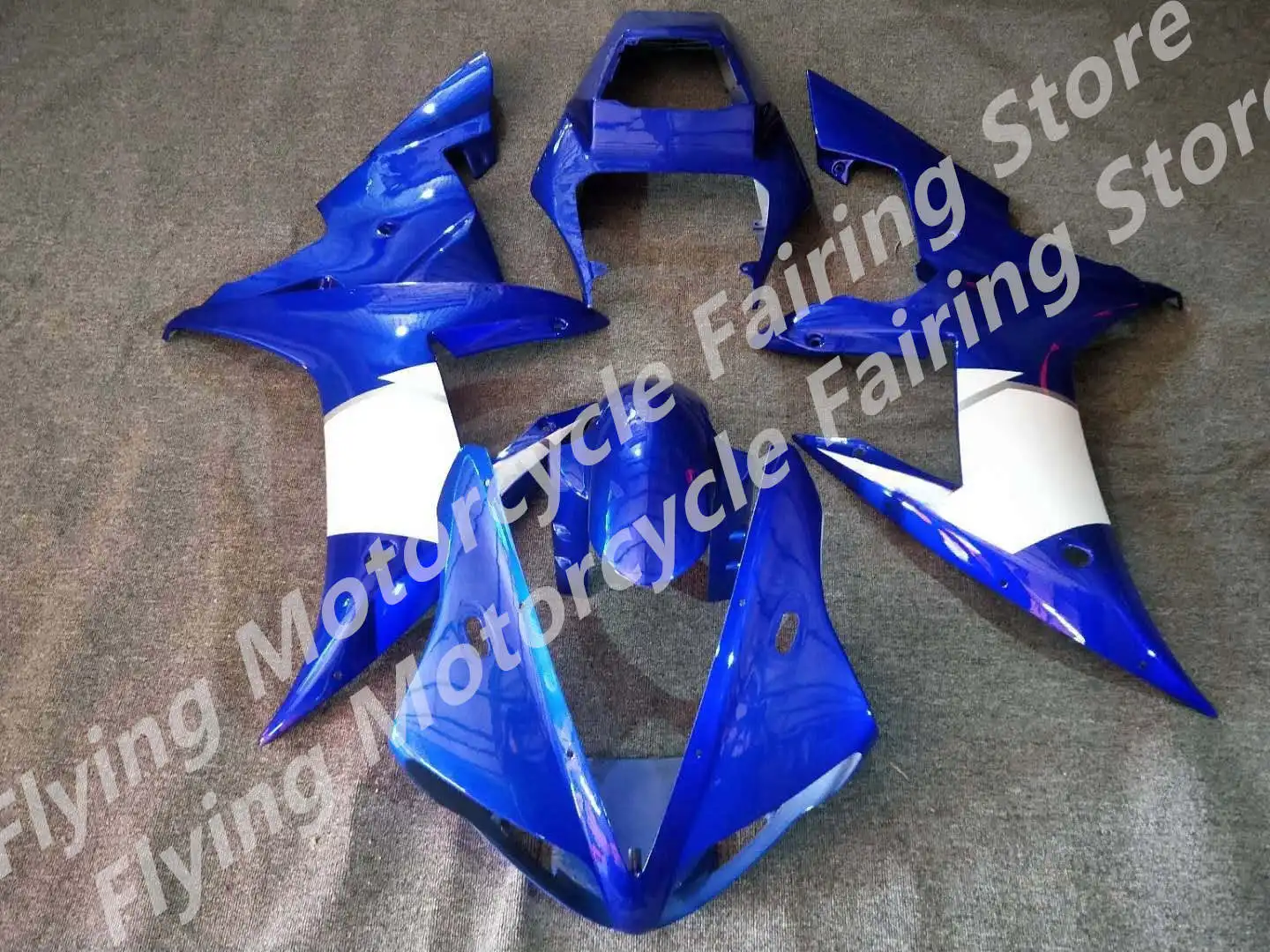 Nn-For  YZFR1 2002 2003 blue white 02-03 YZF1000 2002 2003 R1 YZF R1 02 03 YZF1000 02 03 ABS Fairing Set Plastic Kit for Yamaha