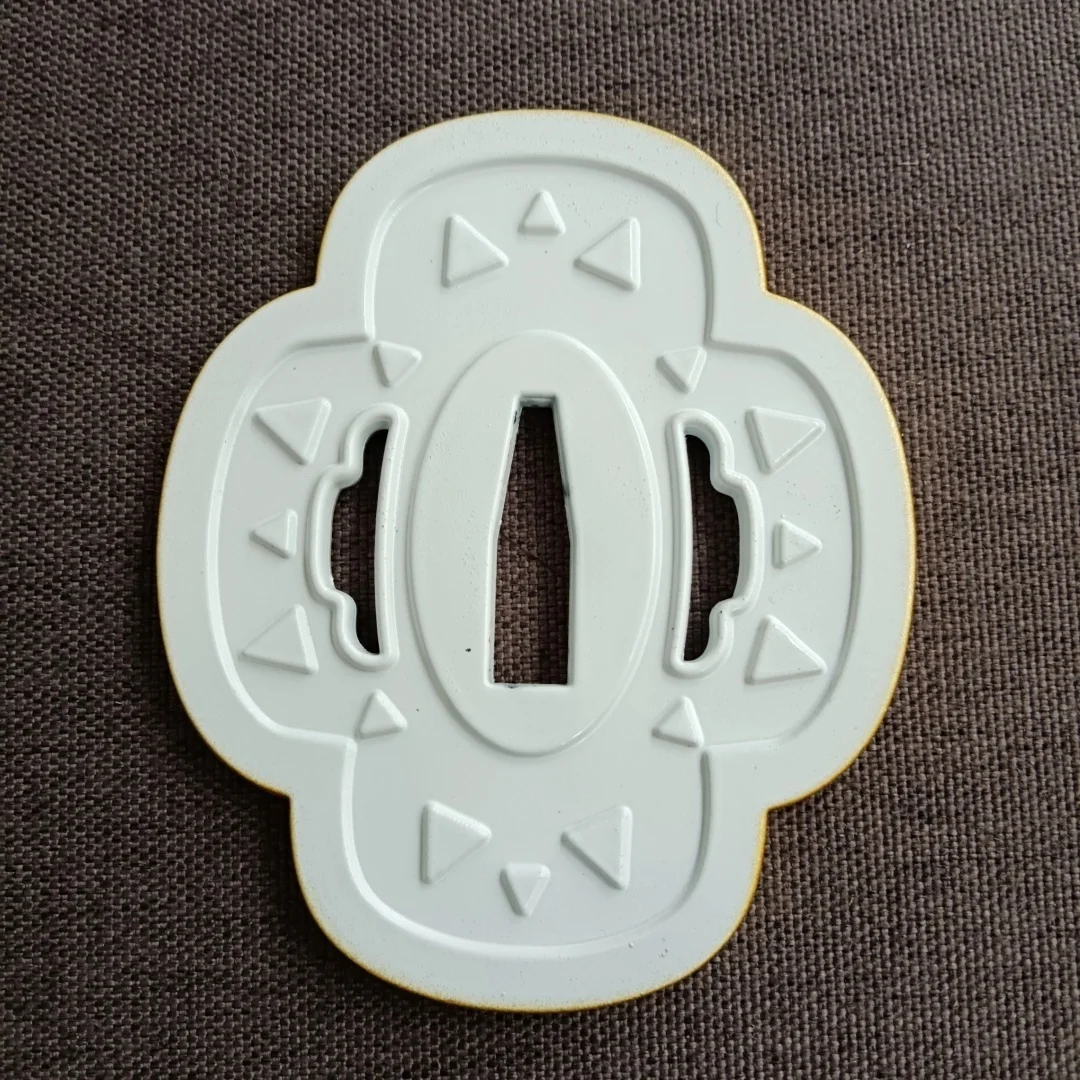 New Tsuba Alloy HandGuard Part For Sword Katana Knife Guard Accessories White