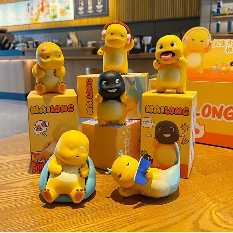 New Hot Cute Milk Dragon Daily Series Action Figure Blind Box Hand Table Decoration Collection Doll Toy Kid Birthday Custom Gift