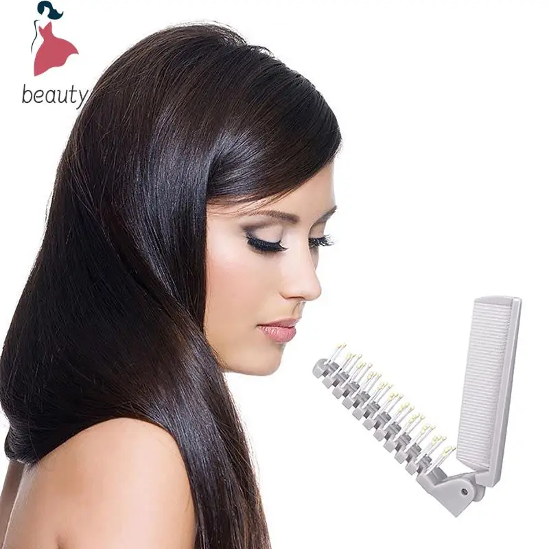 Folding Comb Detangling Hair Brush Portable Double Headed Anti-Static Plastic Comb Travel Hotel Hairdressing Tool Massage Gift