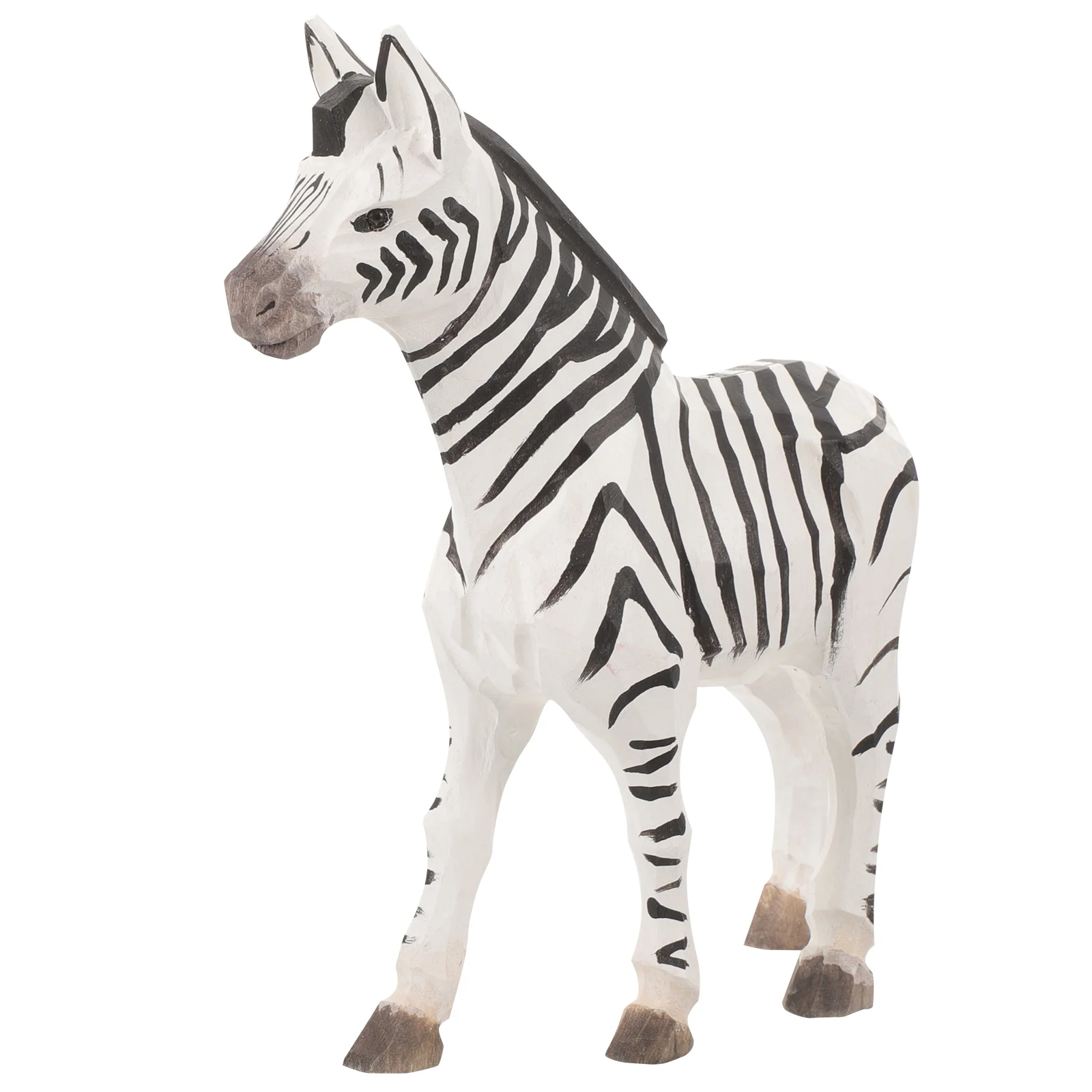 Carving Animal Figure Wooden Zebra Figurines Carving Zebra Statue Handmade Table Table Home Decor Sculpture Wood Carving Horse