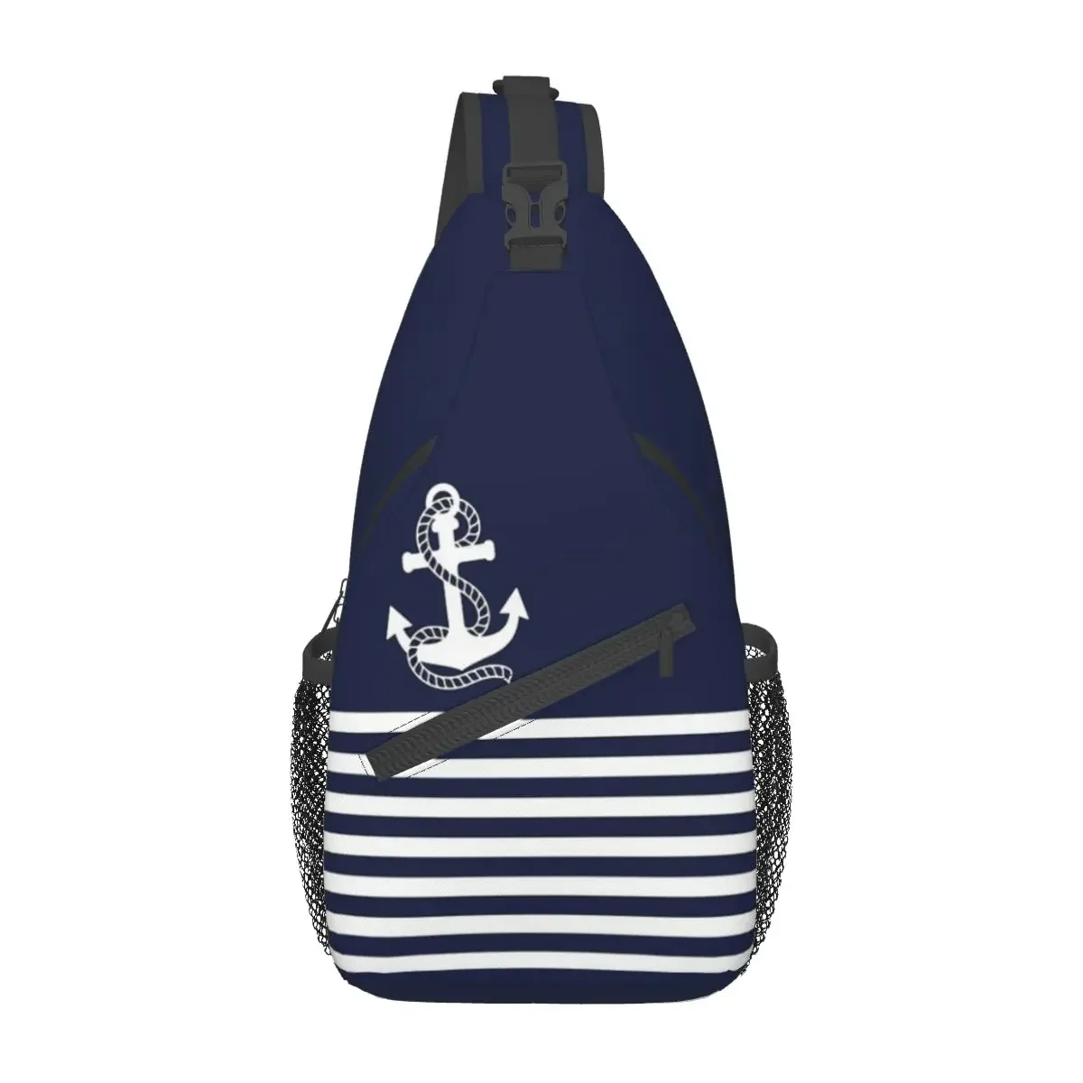 azul-marinho-listras-ancora-branca-pequeno-estilingue-saco-peito-crossbody-ombro-sling-mochila-viagem-caminhadas-daypacks-nautico-saco-legal