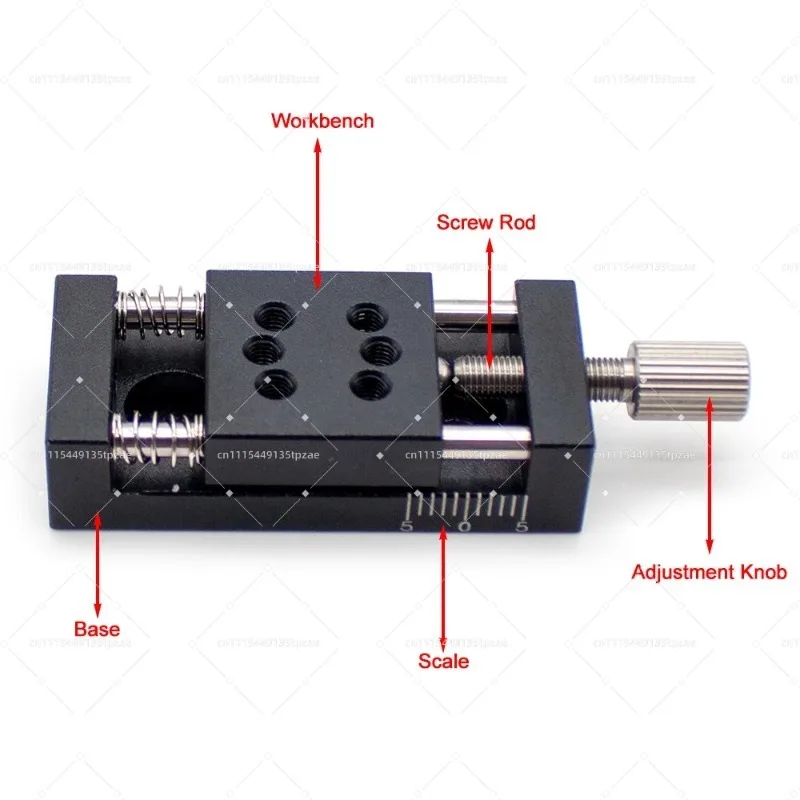 X-Axis Precision Manual Linear Sliding Stage Stroke 10MM Fine Tuning Micro Translation Platform