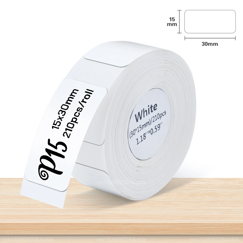 15*30mm P15 Label Tape 210pcs/roll White Label Paper Sticker DIY Price Tag NameTag Compatible P15 P12 P11 D30 PRT M11 Labeller