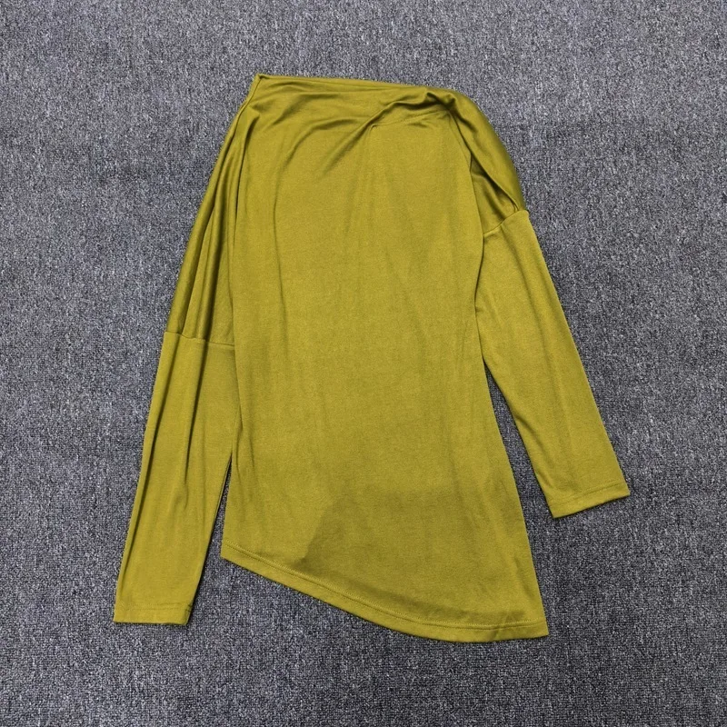 Maxdutti Abbigliamento donna minimalista 45% Lyocell 20% lana Maglione asimmetrico Gonne lavorate a maglia Set Gonna abito da donna Gonne Gonne