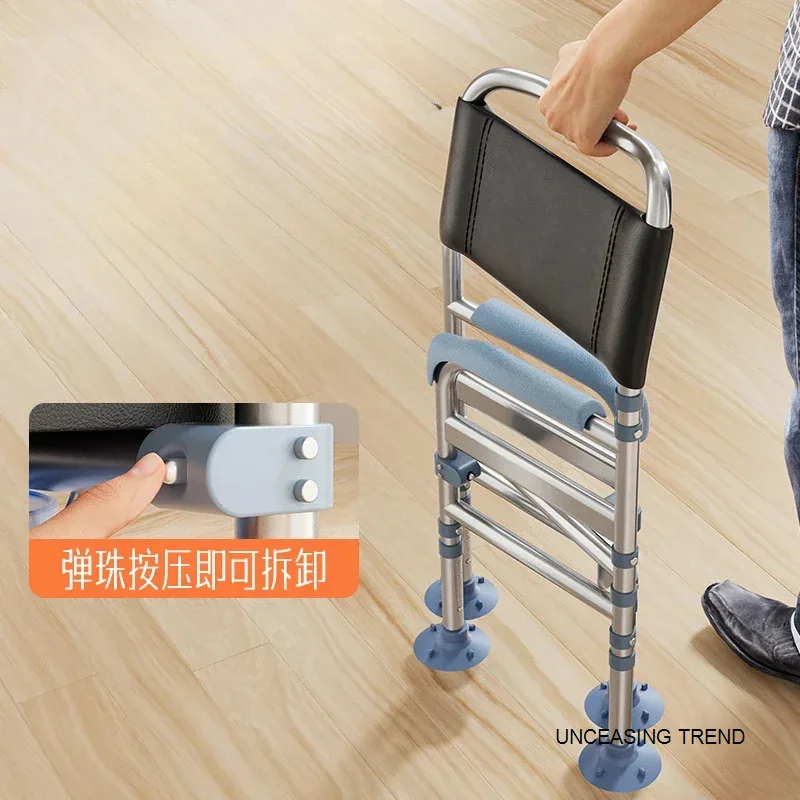 Equipped with a backrest chair, non slip toilet seat, disabled households, elderly pregnant women, children's bathroom, shower