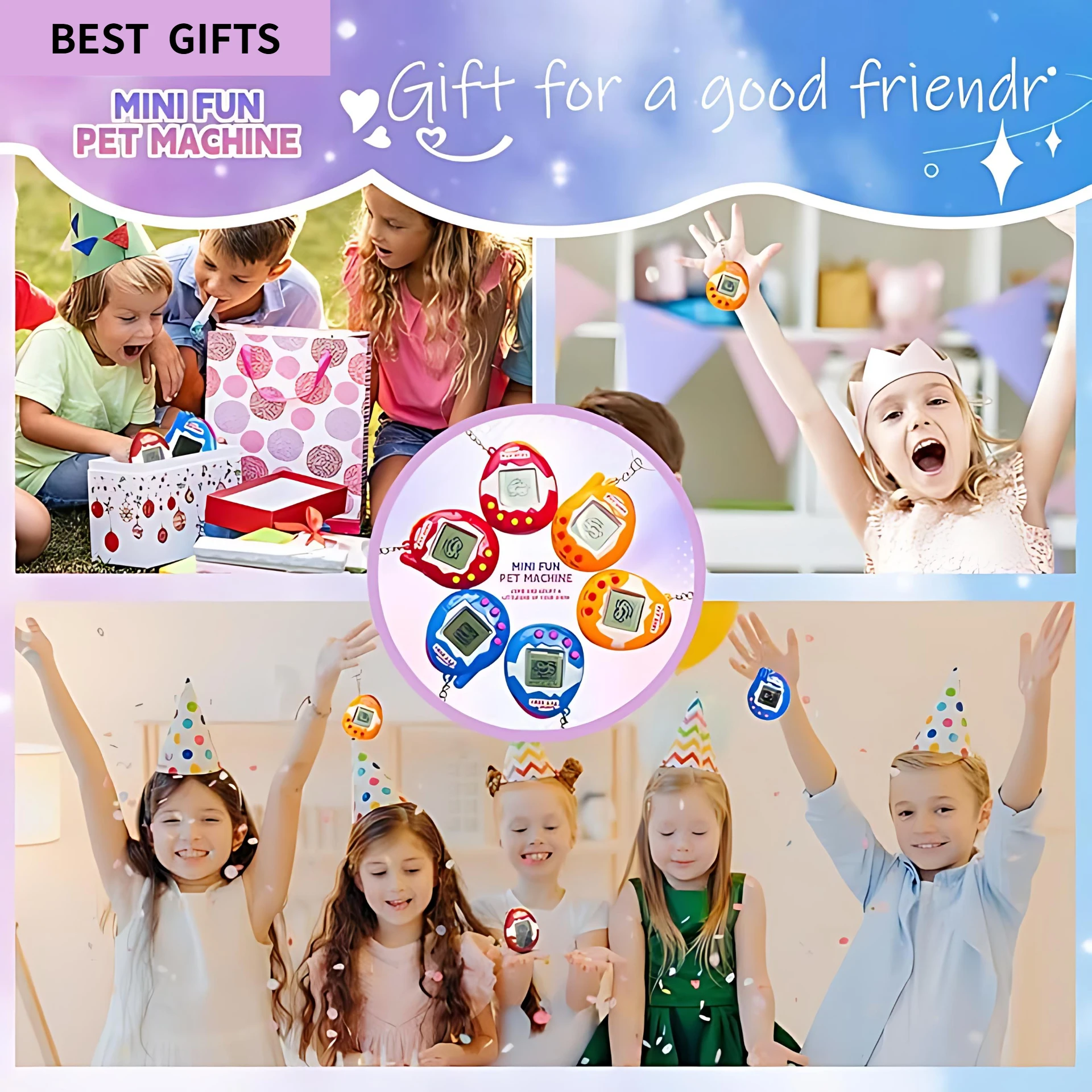 6-48 قطعة المفاتيح الحيوانات الأليفة الافتراضية ألعاب الحيوانات الأليفة الرقمية الإلكترونية المحمولة لعبة لعبة فيديو حفلة عيد ميلاد الحنين 90s لعبة للأطفال #4