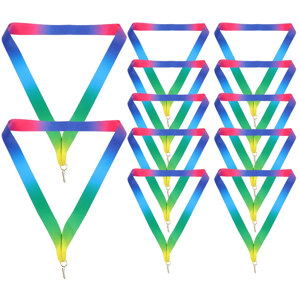 Rubans de cou de médaille, 20 pièces, conception délicate, Clip sécurisé pour réunion sportive, compétition, jeux de fête, courses relais, rubans de récompense