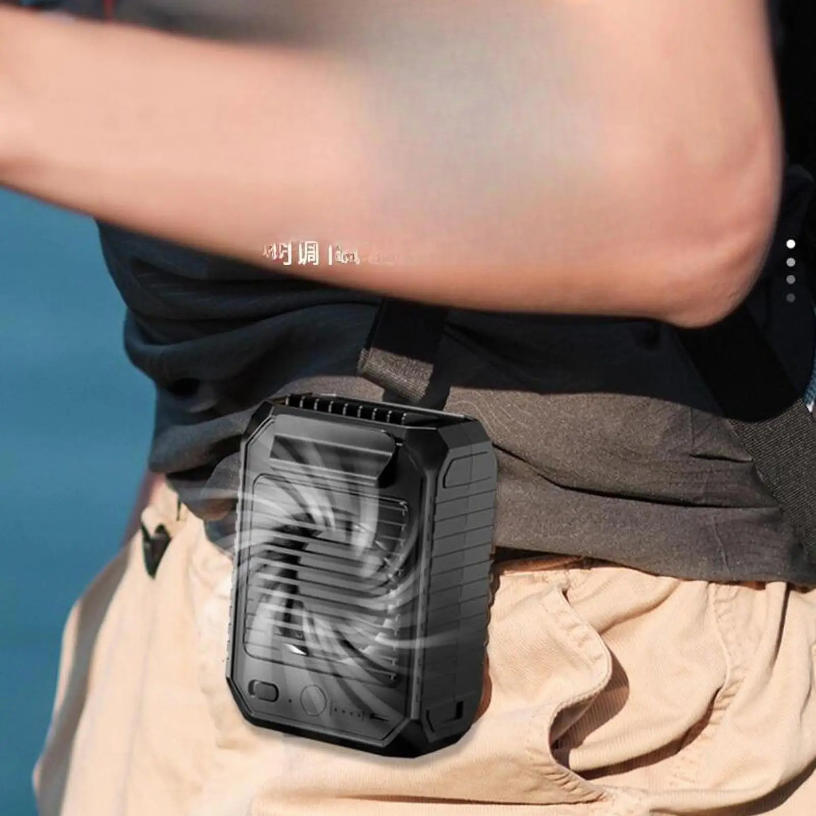 허리 선풍기 개인 선풍기 조용한 선물, 작은 냉각 선풍기, 침실 홈 라이딩