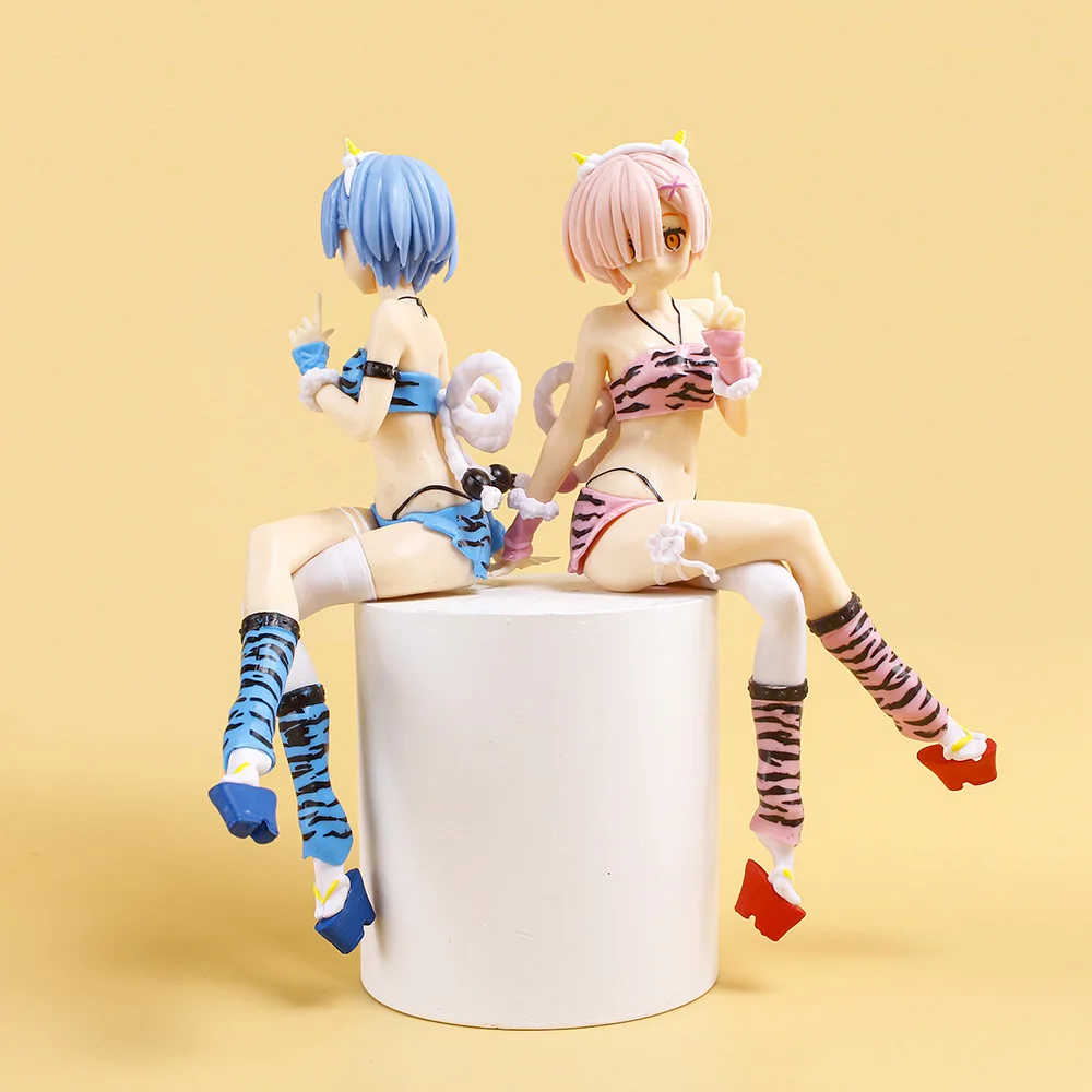 New Anime Figure Pajamas Leopard Bikini Sitting Posture Girl PVC Action Collection Model view 4