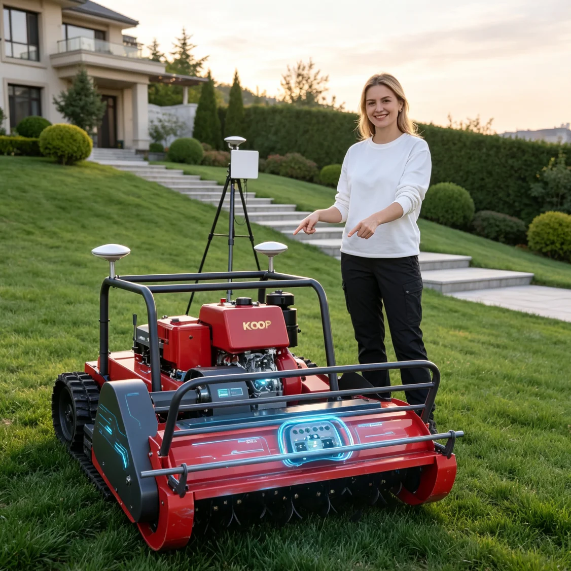 Customized Remote Control Flail Mower GPS Chinese Herb Plantation Mulcher, Compact Remote Weed Crusher