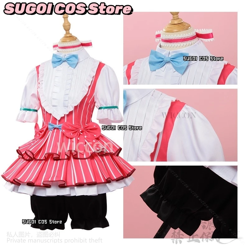 Nina Iseri Cosplay Anime Girls Band Cry Costume Rosa Lolita Gonna Abito da principessa Parrucca Donna Sexy Kawaii Carnevale Abito personalizzato