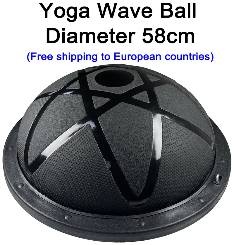 Bola de velocidad de onda de 58cm, pelota de Yoga de equilibrio semicircular, hemisferio de Fitness, Pilates, pelota Bobbi persa, equipo de entrenamiento Bosu
